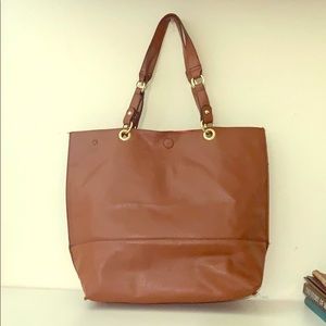 Brown tote bag